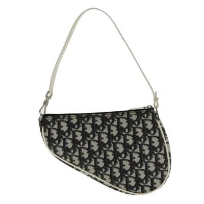 Pre-owned Dior Saddle Black Canvas Clutch Bag ()