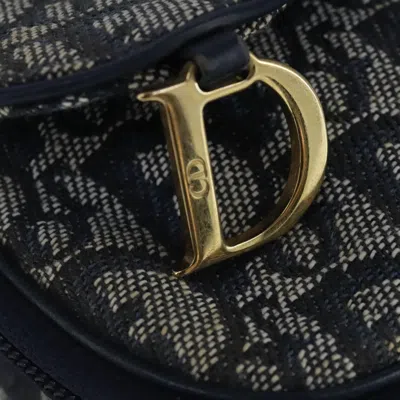Pre-owned Dior Saddle Navy Canvas Wallet  ()