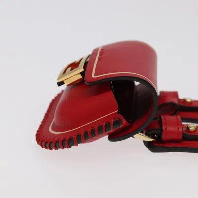 Pre-owned Fendi Baguette Red Leather Wallet  ()