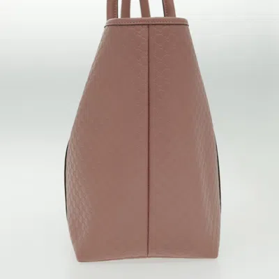 Pre-owned Gucci Micro Ssima Pink Leather Tote Bag ()