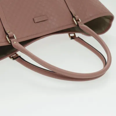 Pre-owned Gucci Micro Ssima Pink Leather Tote Bag ()