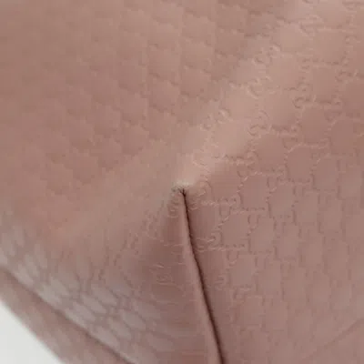 Pre-owned Gucci Micro Ssima Pink Leather Tote Bag ()