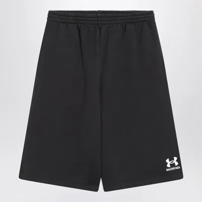 Shop Balenciaga Black Fleece Collab Under Armour Shorts Men