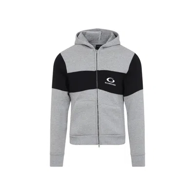 Balenciaga Jersey Hoodie Sweatshirts Grey In Gray