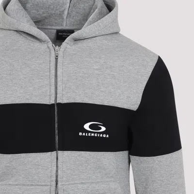 Balenciaga Jersey Hoodie Sweatshirts Grey In Gray
