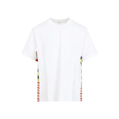Bottega Veneta Checkered Tshirt Made Of Soft Cotton Jersey In White