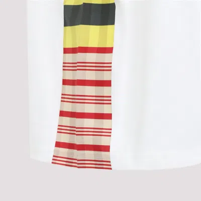 Bottega Veneta Checkered Tshirt Made Of Soft Cotton Jersey In White