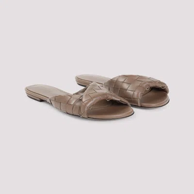 Bottega Veneta Blink Flap Sandals In Brown