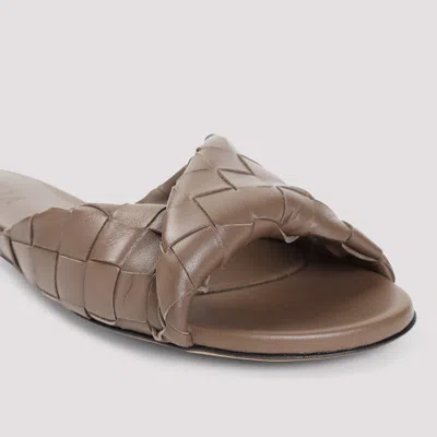 Bottega Veneta Blink Flap Sandals In Brown