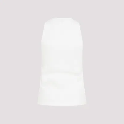 Bottega Veneta Stretch Rib Cotton Tank Top In White