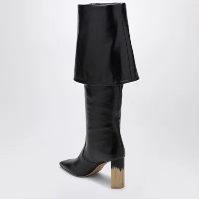 Chloé High Heel Knee-high Square Toe Boot In Black