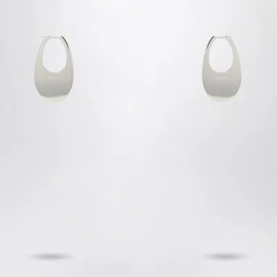 Coperni Swipe Drop Earrings In Silver