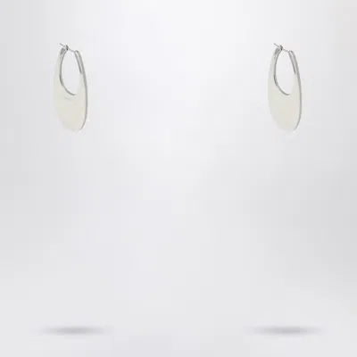 Coperni Swipe Drop Earrings In Silver