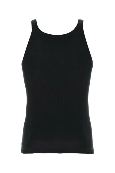 Shop Dolce & Gabbana Men Black Cotton Tank Top