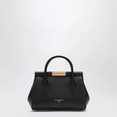 Dolce & Gabbana Marlene Small Leather Top-handle Bag With Chain Strap In Black