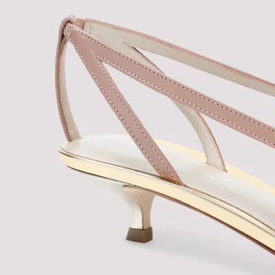 Giorgio Armani Pink Calf Leather Pumps In Multicolor