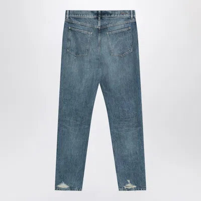 Givenchy Distressed Faded Jeans In Blue
