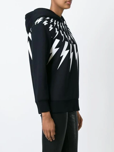 Shop Neil Barrett Lightning Bolt Hoodie