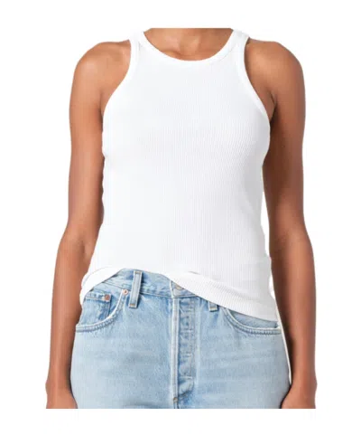 Agolde Ribbed Sleeveless Top B In White