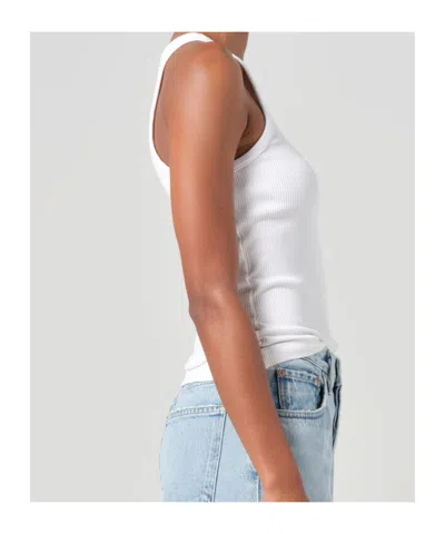 Agolde Ribbed Sleeveless Top B In White