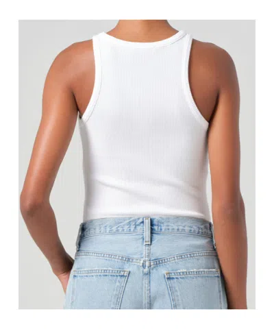 Agolde Ribbed Sleeveless Top B In White