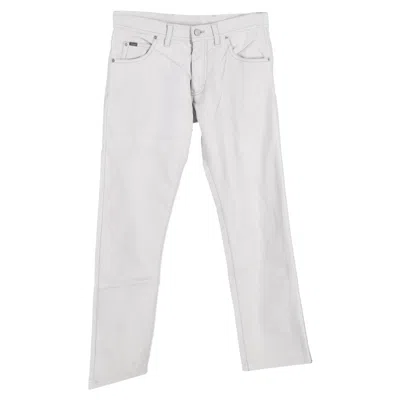 Tom Ford Mid-waist Straight-leg Jeans In White Cotton Denim In White