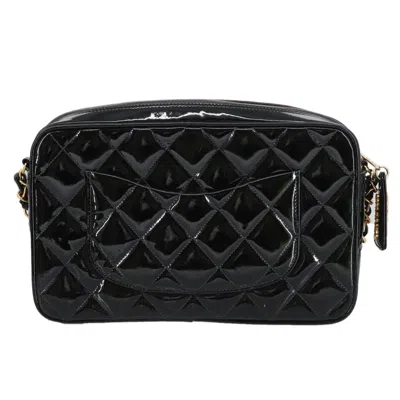 Pre-owned Chanel Classic Flap Black Patent Leather Shoulder Bag ()