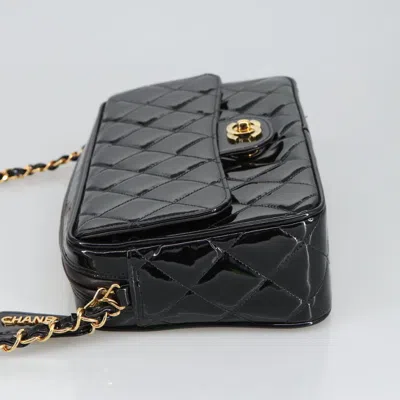 Pre-owned Chanel Classic Flap Black Patent Leather Shoulder Bag ()