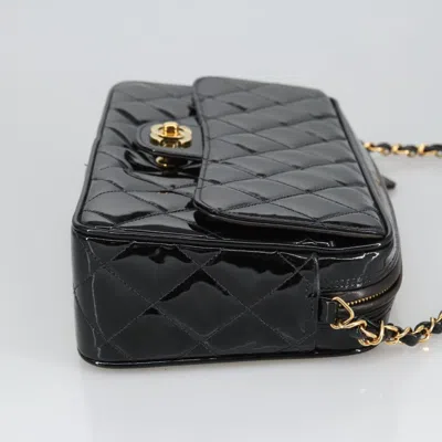 Pre-owned Chanel Classic Flap Black Patent Leather Shoulder Bag ()