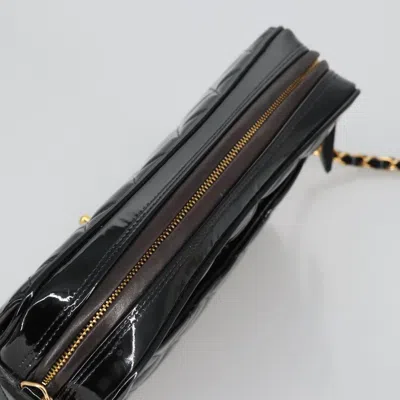 Pre-owned Chanel Classic Flap Black Patent Leather Shoulder Bag ()