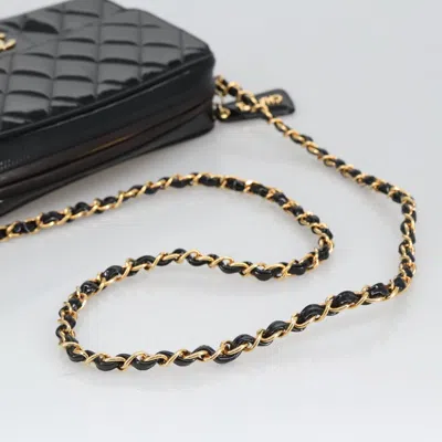 Pre-owned Chanel Classic Flap Black Patent Leather Shoulder Bag ()