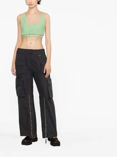 Ganni Synthetic Fibers T-shirt In Verde Acqua