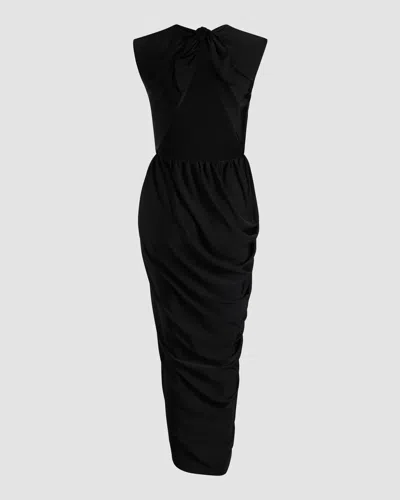 Patou Open-back Midi Dress In Black