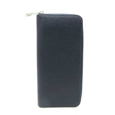 Pre-owned Louis Vuitton Zippy Wallet Navy Leather Wallet  ()