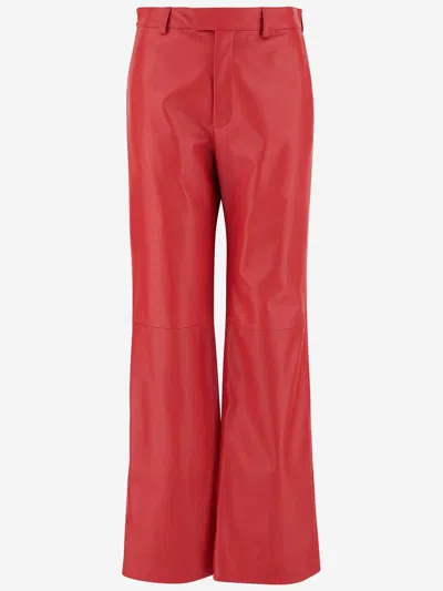 Armarium Tito Leather Pants In Red