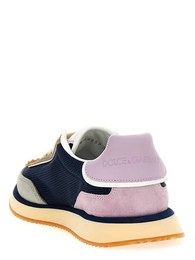 Dolce & Gabbana Cushion Sneakers With Mesh And Suede