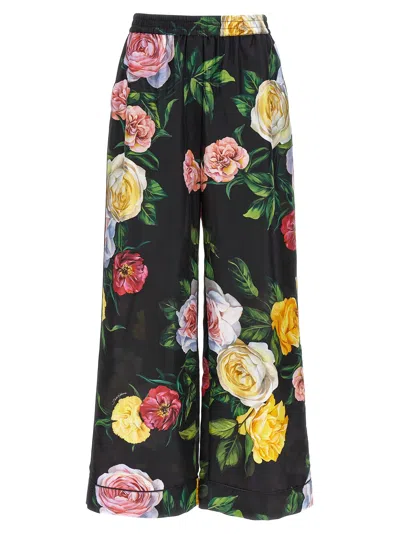 Dolce & Gabbana Peony And Roses Print Pants