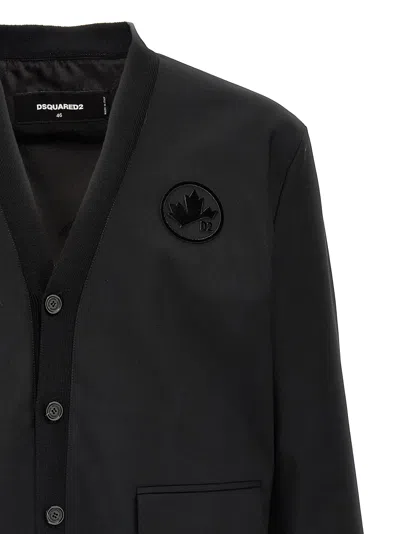 Dsquared2 Stylish V-neckline Cardigan Front Pockets