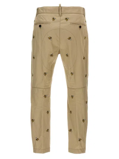 Dsquared2 Embroidered Pattern Chino Trousers