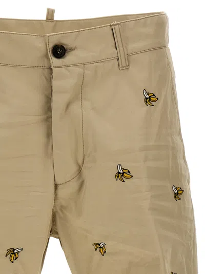 Dsquared2 Embroidered Pattern Chino Trousers