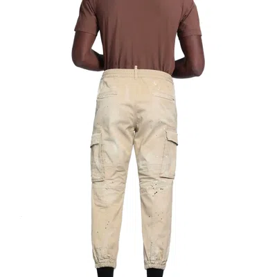 Dsquared2 Beige Cargo Pants With Elasticated Waist In Neutral