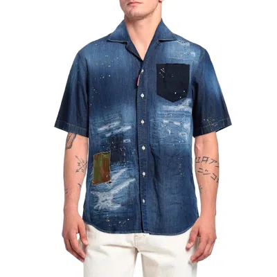 Dsquared2 Short-sleeved Denim Shirt
