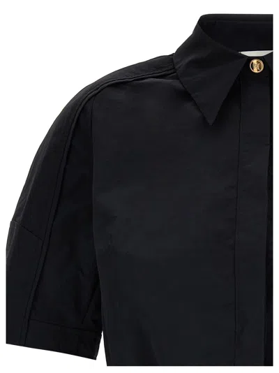 Elisabetta Franchi Collared Cropped Shirt Structured Shoulders