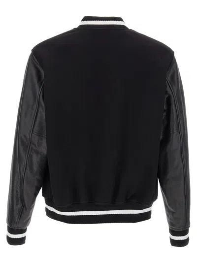 Givenchy Black Jacket With 4g Motif On Front In Wool And Tech Fabric Blend Man