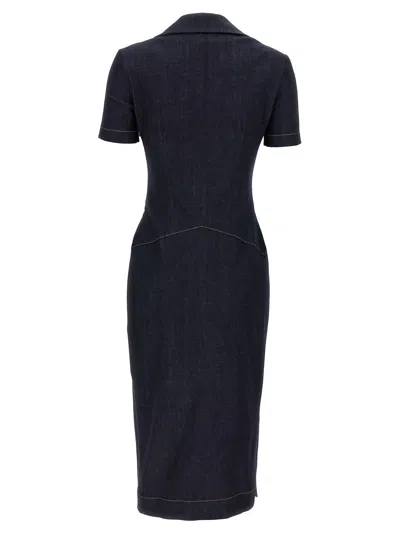 Givenchy Dress In Denim With 4g Emblem