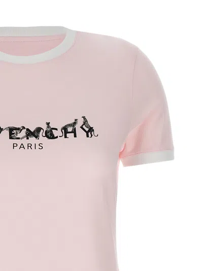 Givenchy Pink T-shirt With Logo Printed On The Front In Cottonr Woman