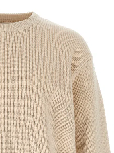 Jil Sander Ivory Cotton And Wool Sweater