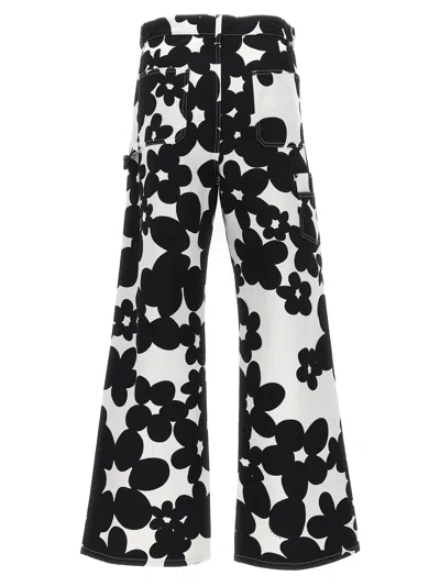 Marni Floral-print Gabardine Trousers