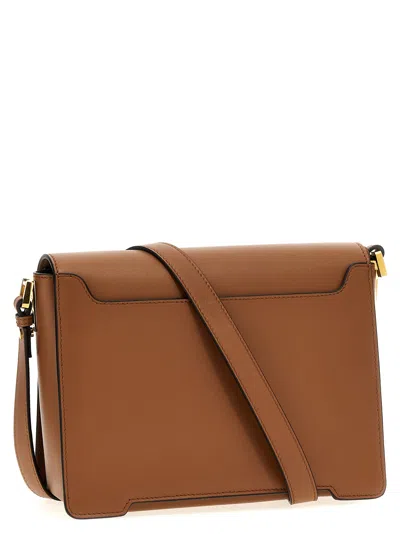 Marni Brown Leather Trunkaroo Medium Bag In Brown