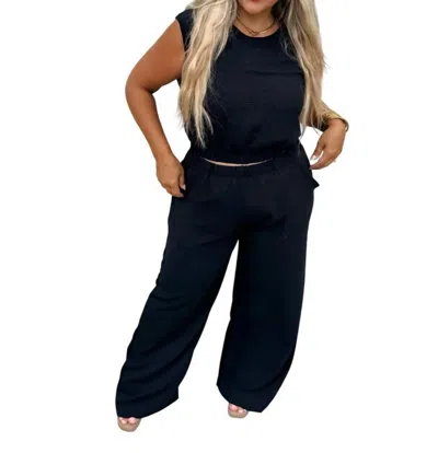 Blakeley Two Piece Pant Set In Black In Black